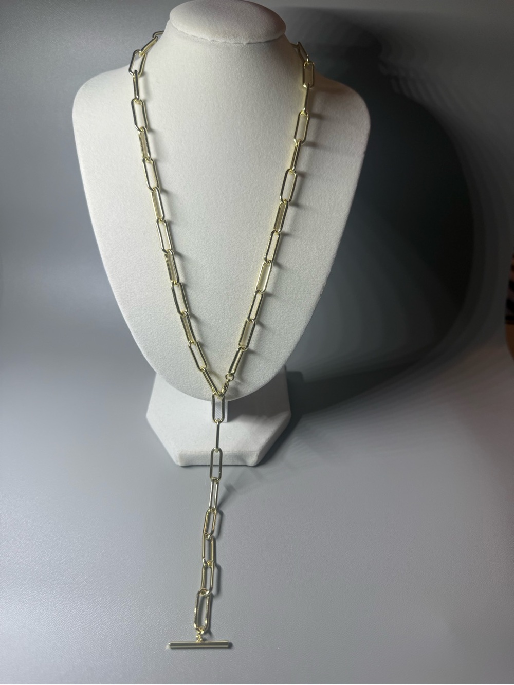 Uncommon James Gold Paperclip Y-Lariat Necklace